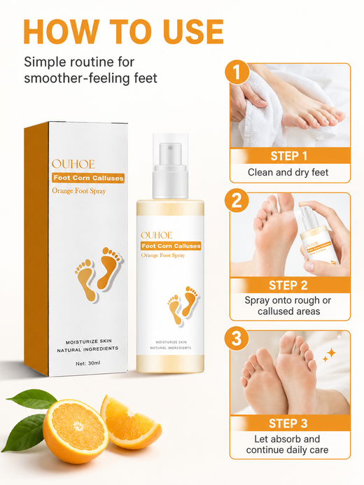 Foot Callus Spray — Smoother, Healthier Heels in One