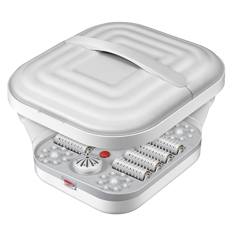 Foldable Electric Foot Spa with Roller & Bubble Massage