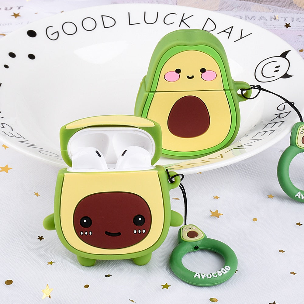 Cute 3D Avocado Silicone Case for AirPods Protection