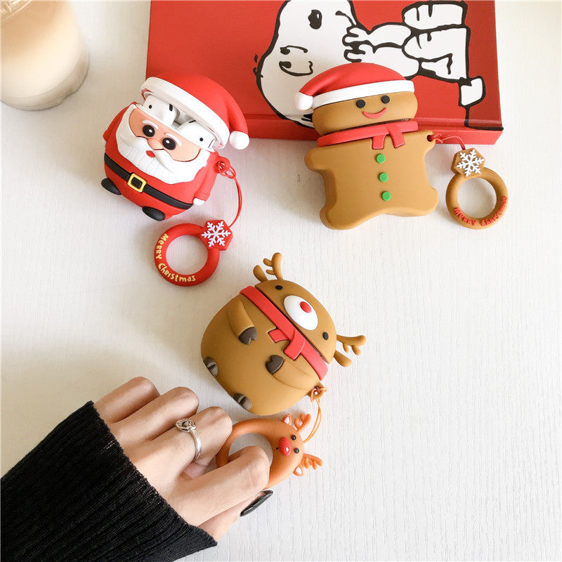 Cute Christmas AirPods 2 Case Cover with 3D Silicone Design
