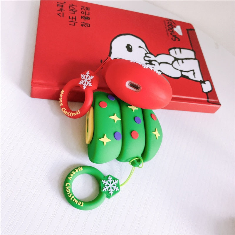 Cute Christmas AirPods 2 Case Cover with 3D Silicone Design
