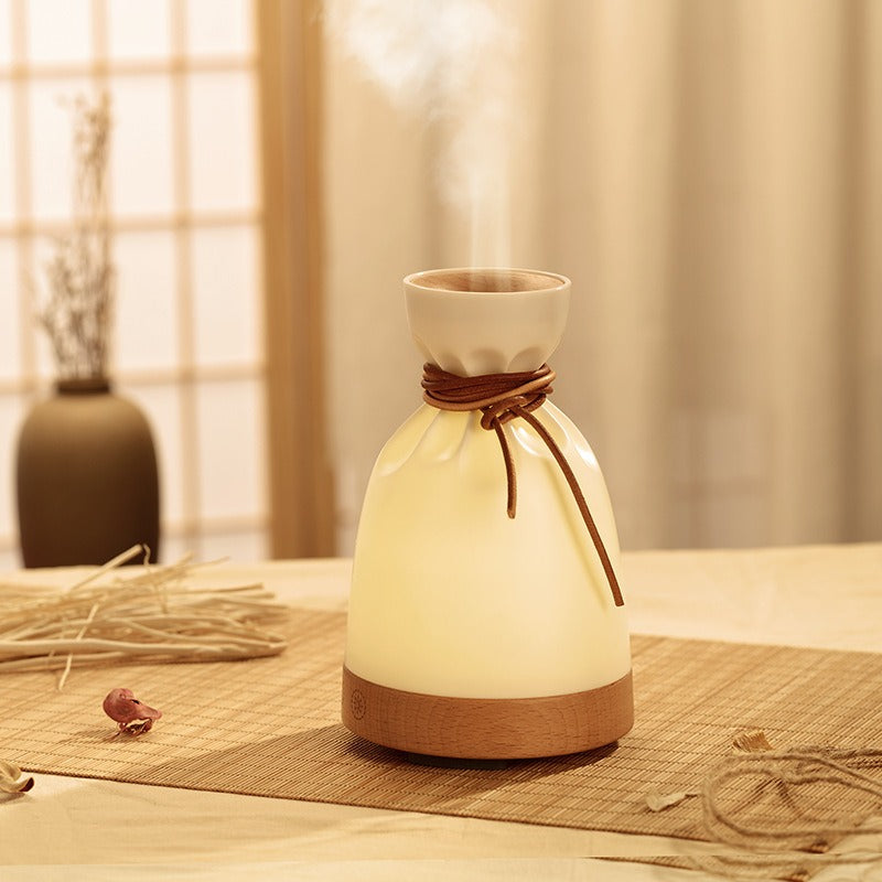 Ceramic Aromatherapy Diffuser Humidifier With Warm Light