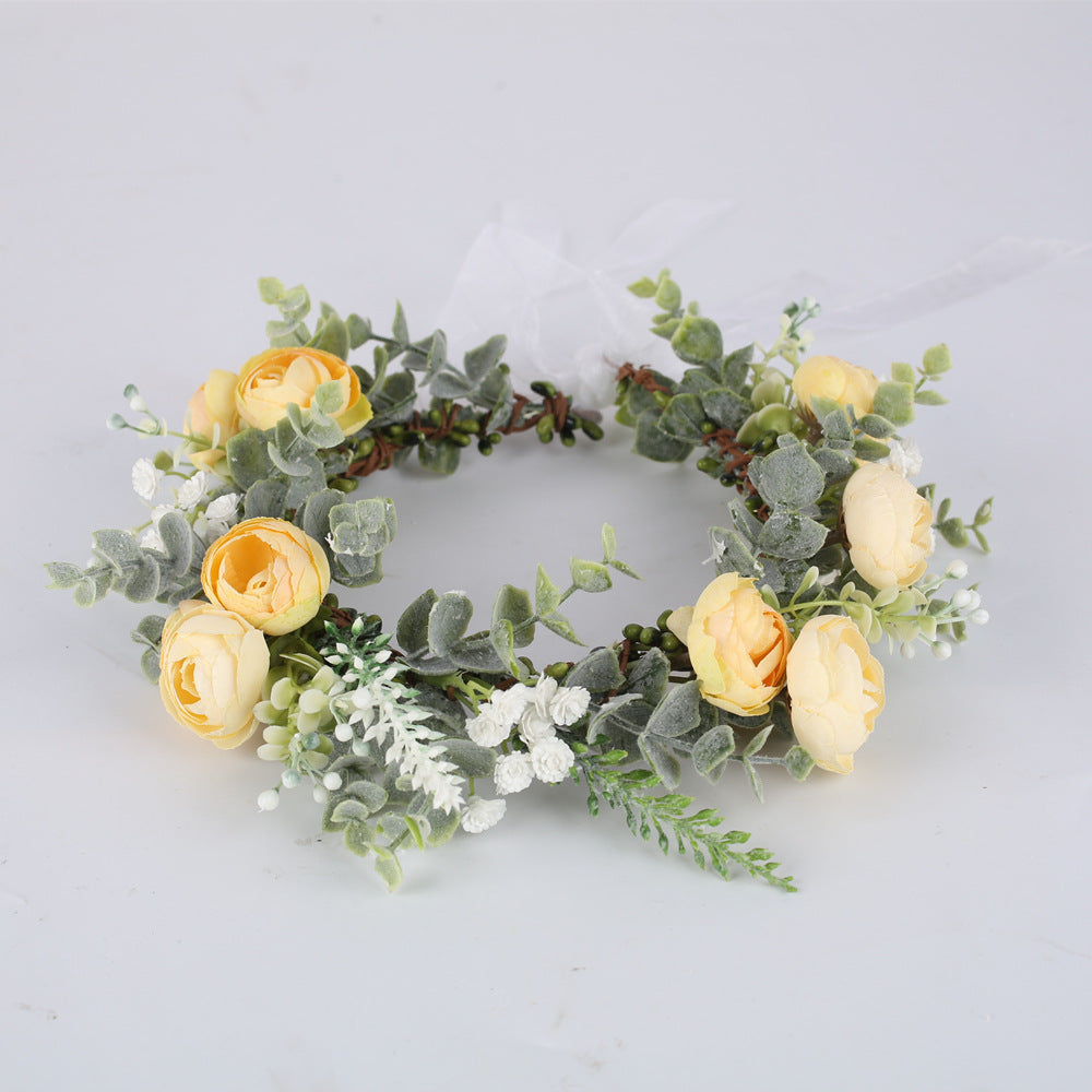 Forest Bridal Flower Crown Headband for Weddings & Beach