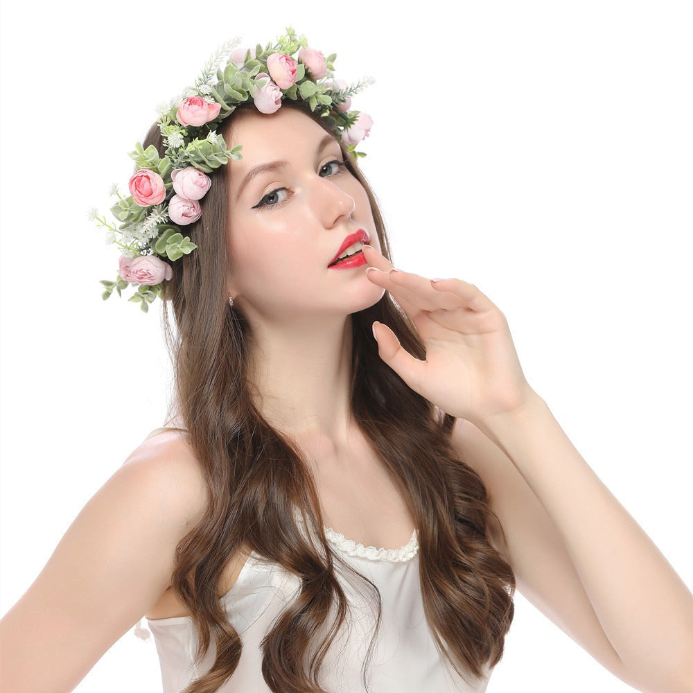 Forest Bridal Flower Crown Headband for Weddings & Beach