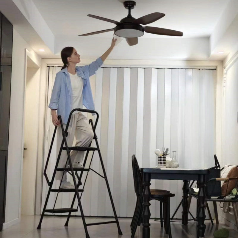 Folding Four Step Ladder with Wide Anti-Slip Steps