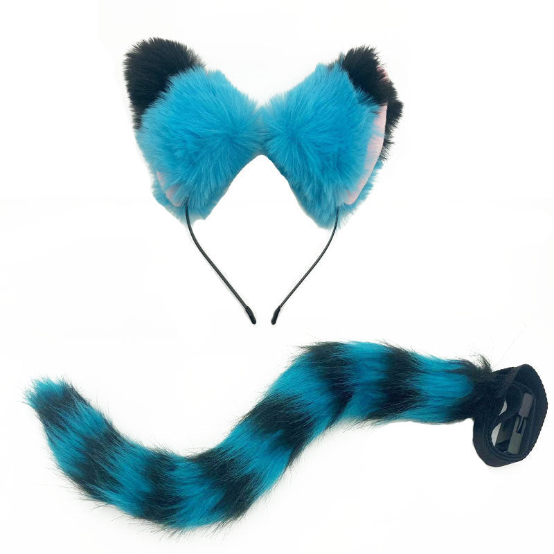 Fox Wolf Ears Headband and Tail Halloween Costume Set