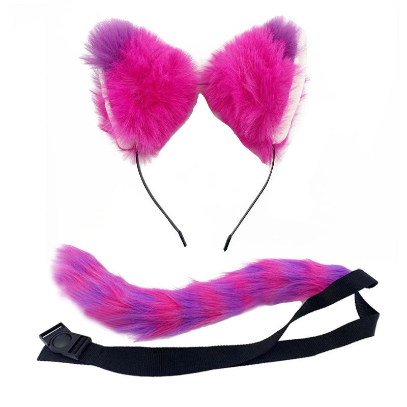 Fox Wolf Ears Headband and Tail Halloween Costume Set