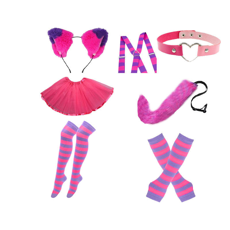 Fox Wolf Ears Headband and Tail Halloween Costume Set