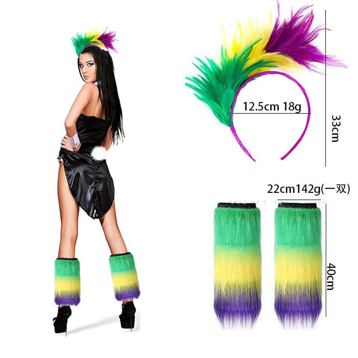 Fox Wolf Ears Headband and Tail Halloween Costume Set