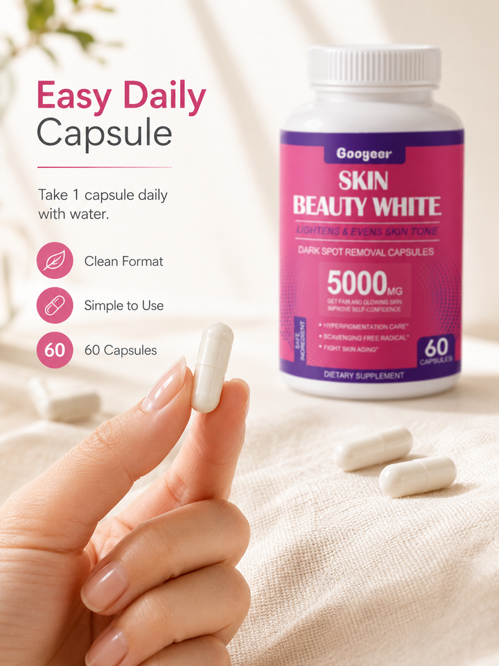 Oral Skin Whitening Supplement — 5000mg, 60 Capsules