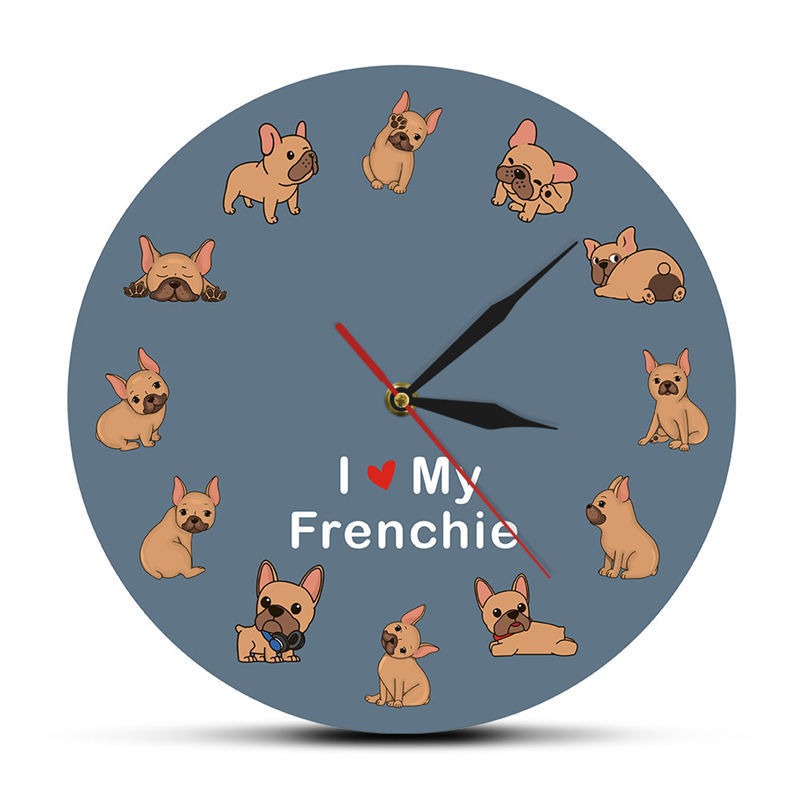 French Bulldog Wall Clock — Playful Dog-Lover Decor