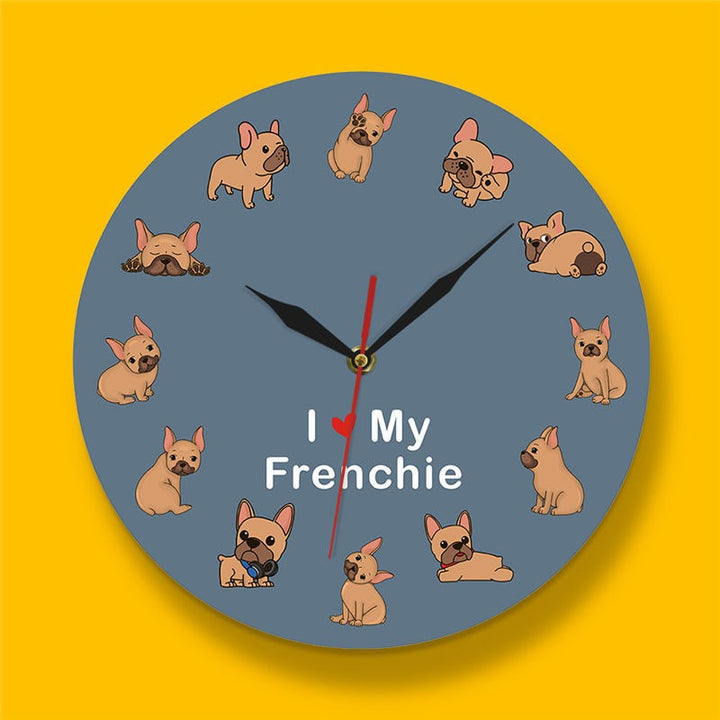 French Bulldog Wall Clock — Playful Dog-Lover Decor