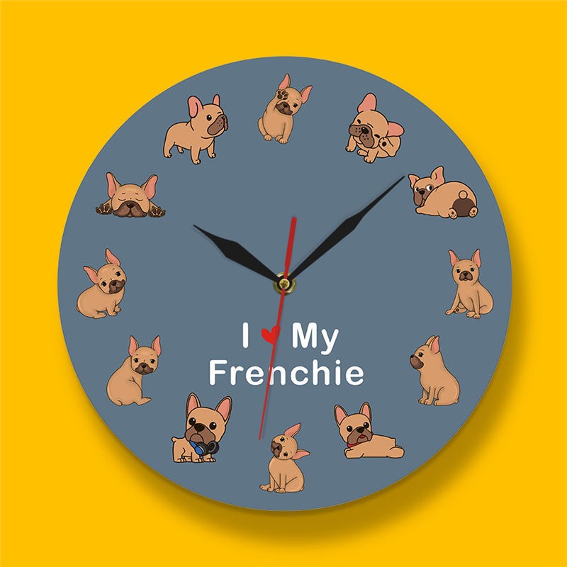 French Bulldog Wall Clock — Playful Dog-Lover Decor