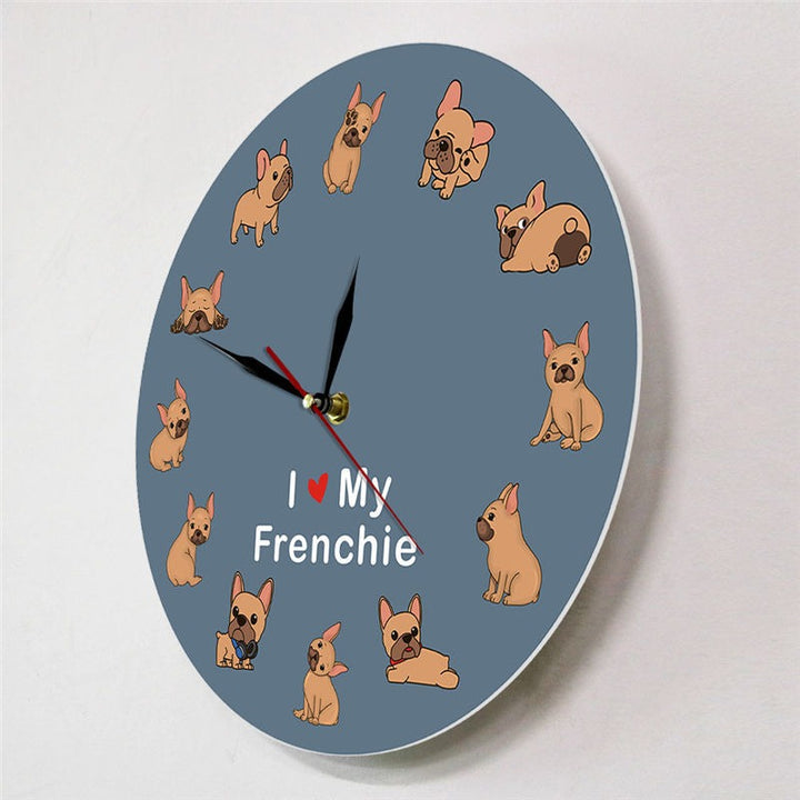 French Bulldog Wall Clock — Playful Dog-Lover Decor
