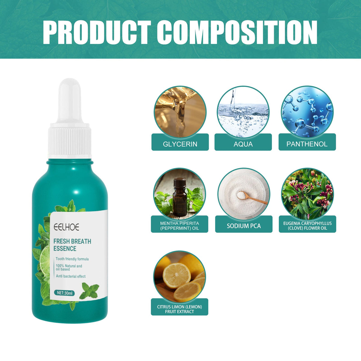 Fresh Breath Essence for Minty Post-Meal Confidence