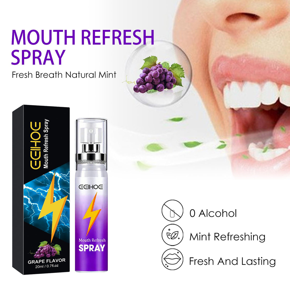 Fresh Breath Spray, Alcohol-Free On-the-Go Refresh