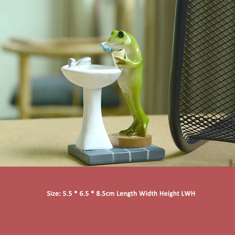 Frog Garden Ornaments for Whimsical Flower Pot Decor