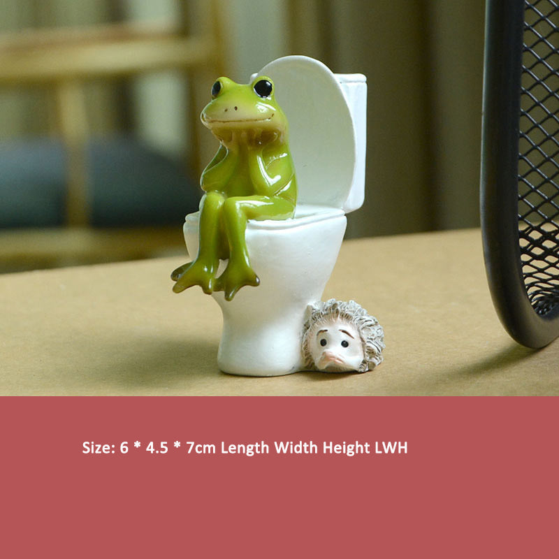 Frog Garden Ornaments for Whimsical Flower Pot Decor