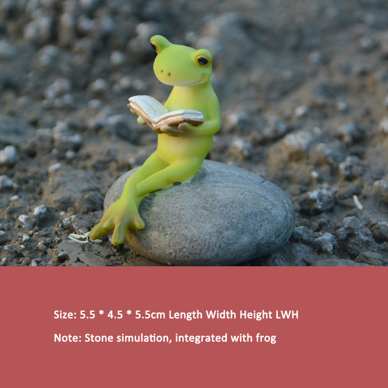 Frog Garden Ornaments for Whimsical Flower Pot Decor