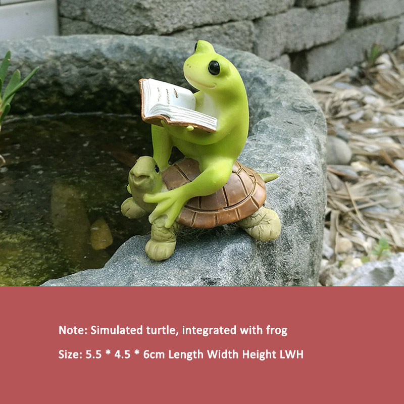 Frog Garden Ornaments for Whimsical Flower Pot Decor