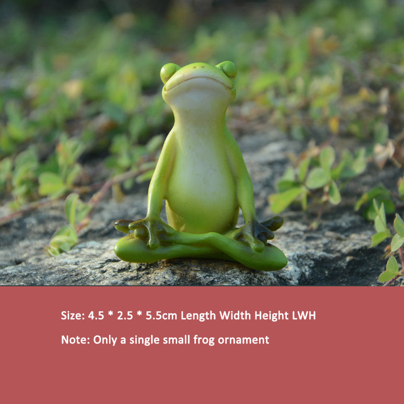 Frog Garden Ornaments for Whimsical Flower Pot Decor