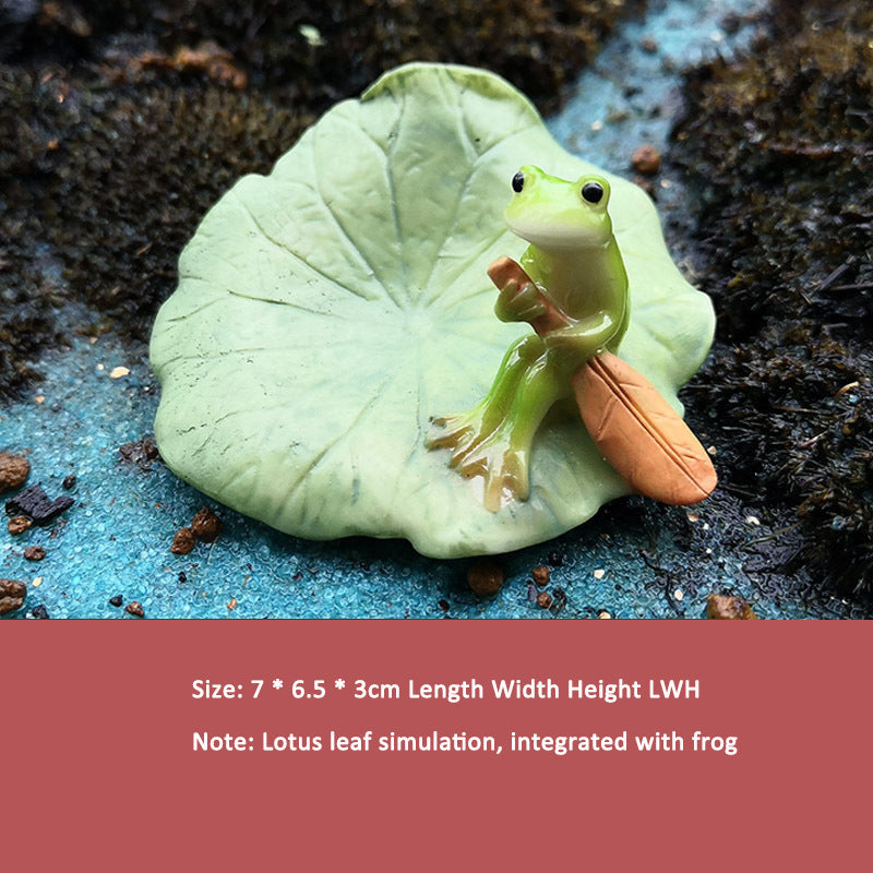 Frog Garden Ornaments for Whimsical Flower Pot Decor