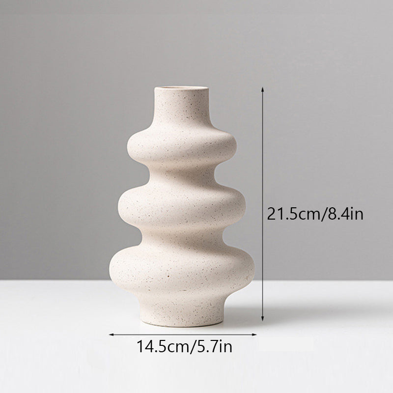 Frosted Ceramic Vase for Sculptural Dried Flower Decor