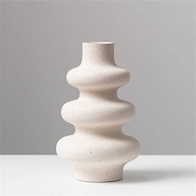 Frosted Ceramic Vase for Sculptural Dried Flower Decor