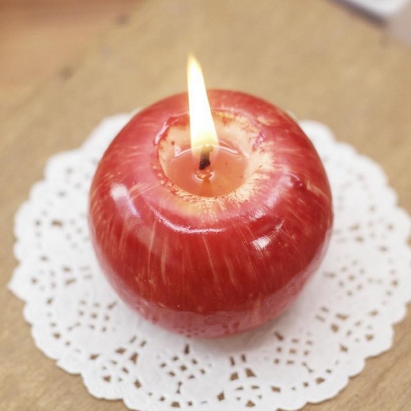 Apple-Shaped Candle Festive Decor & Creative Gift