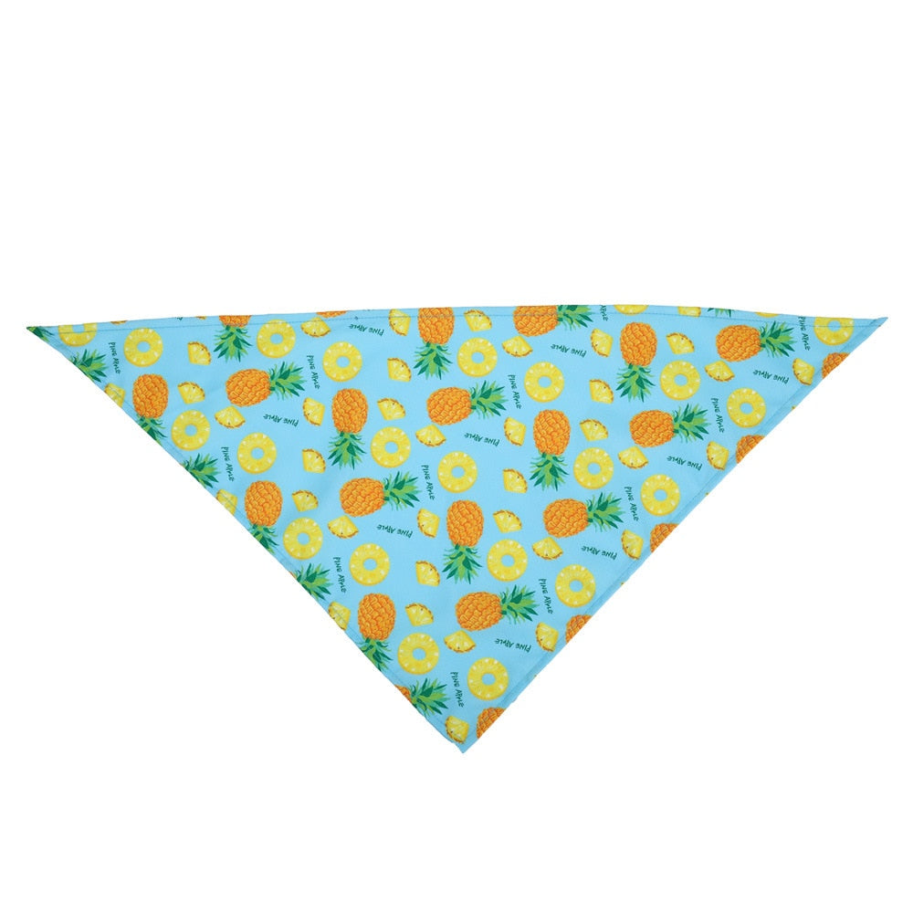 Fruit Print Pet Bandana for Colorful Summer Pet Style