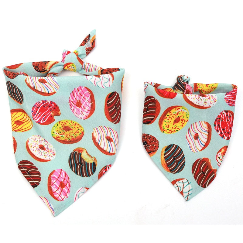 Fruit Print Pet Bandana for Colorful Summer Pet Style