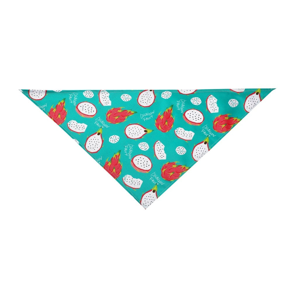 Fruit Print Pet Bandana for Colorful Summer Pet Style
