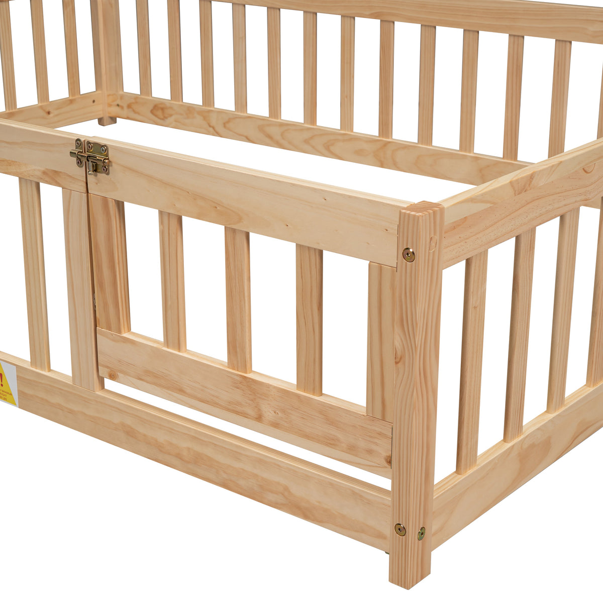 Full House Floor Bed for Toddlers, Solid Pine