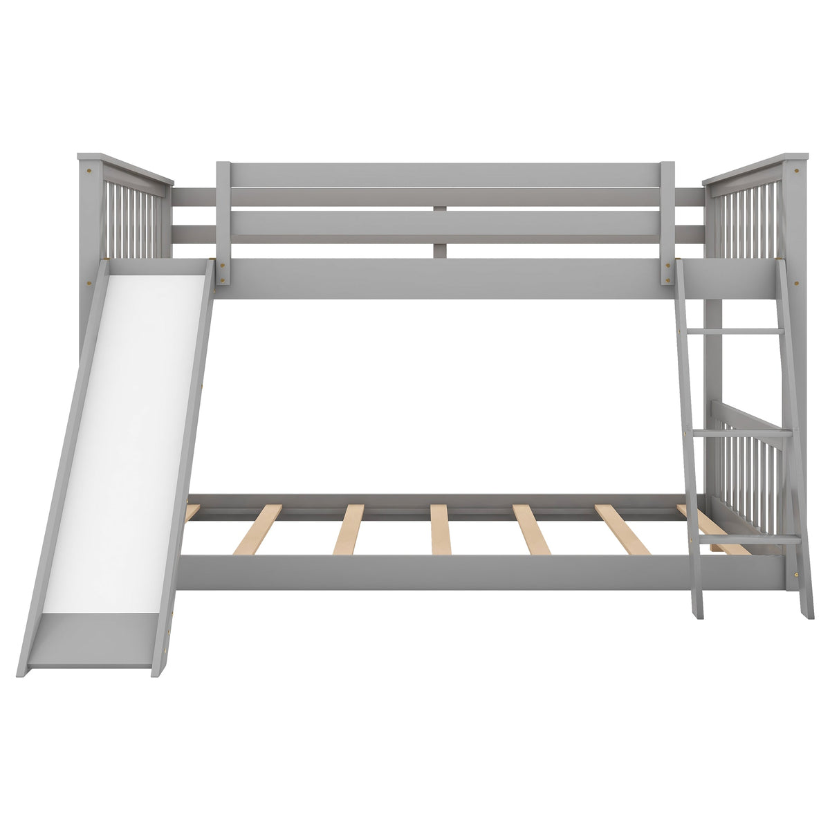Full Over Full Bunk Bed with Slide for Shared Rooms