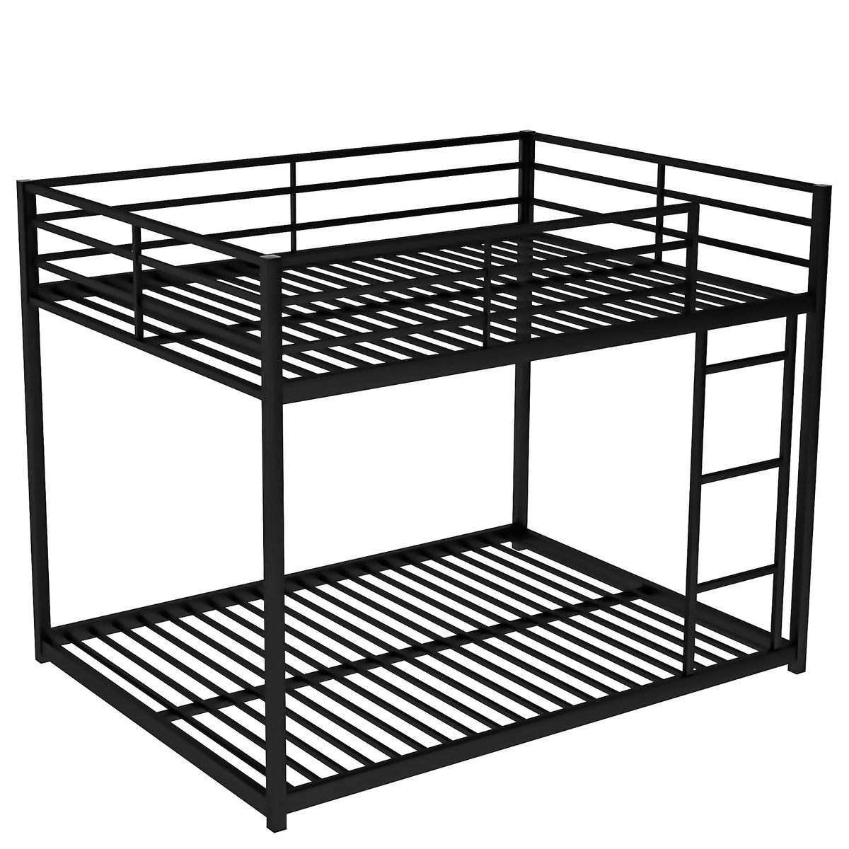 Full Over Full Metal Bunk Bed with Ladder for Shared Rooms