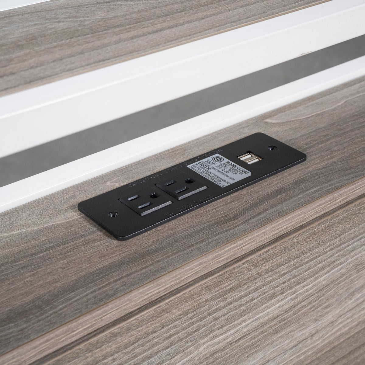 Full Size Metal Platform Bed with Trundle and USB Ports