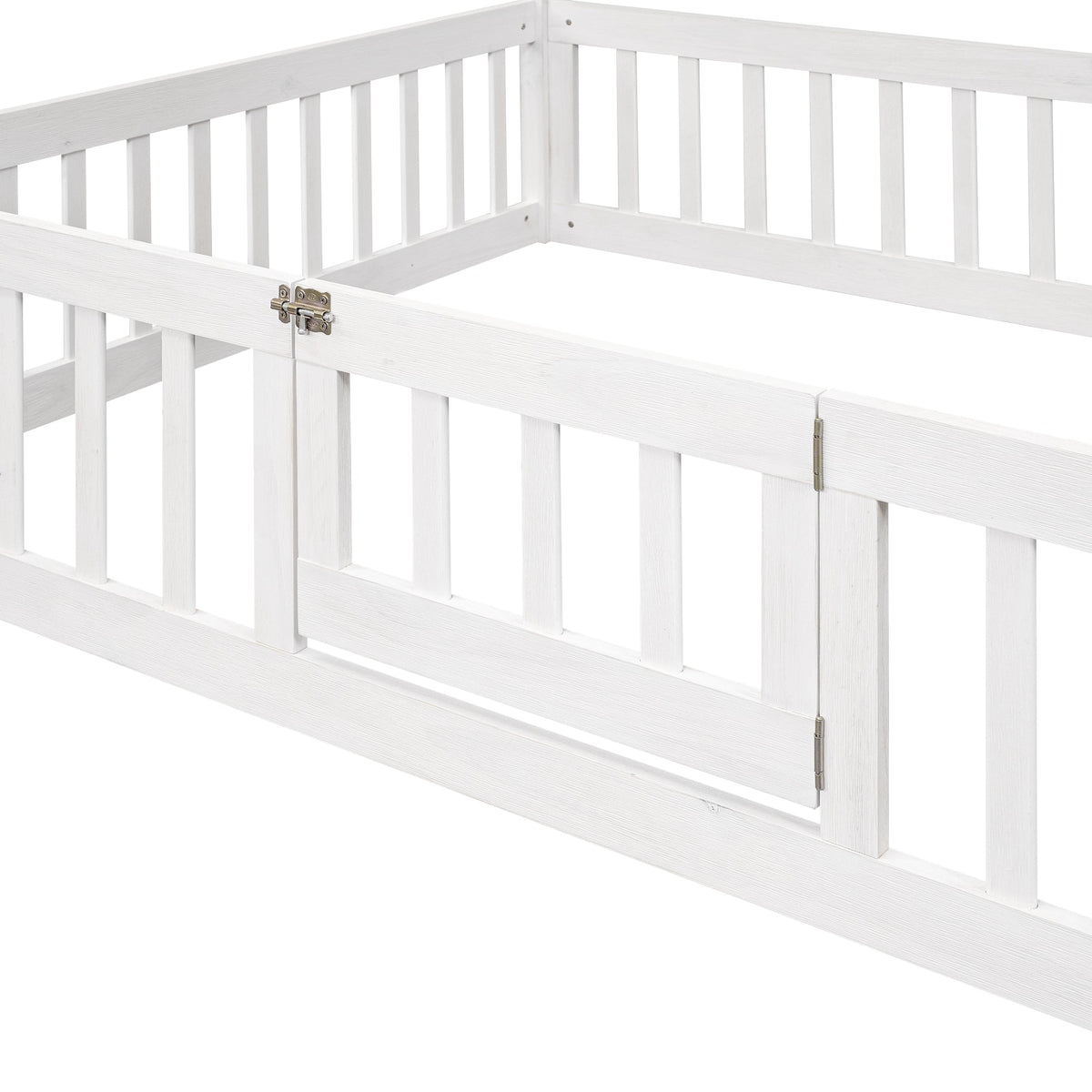 Full Size House Bed with Guard Rails and Gate