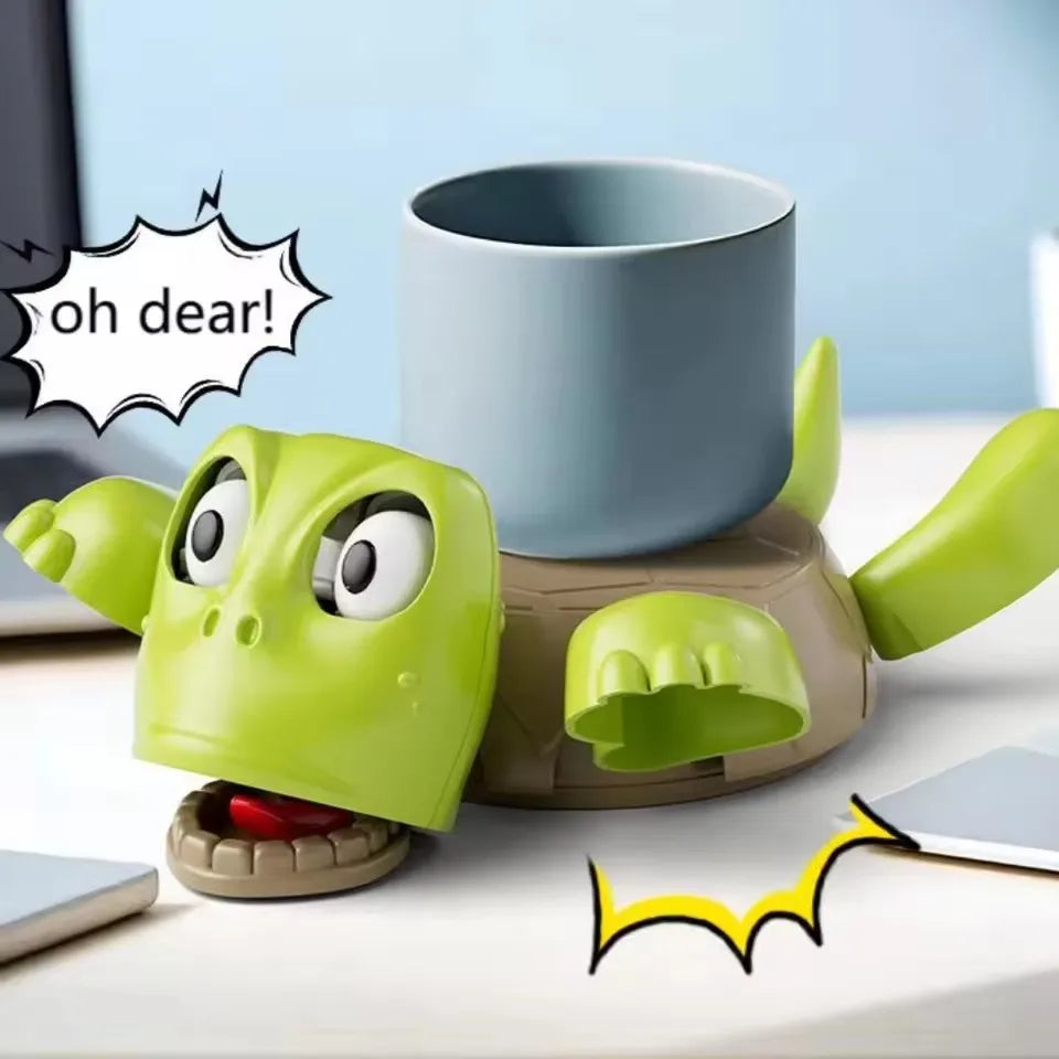 Turtle Cup Coaster & Playful Desk Toy Gift Accessory