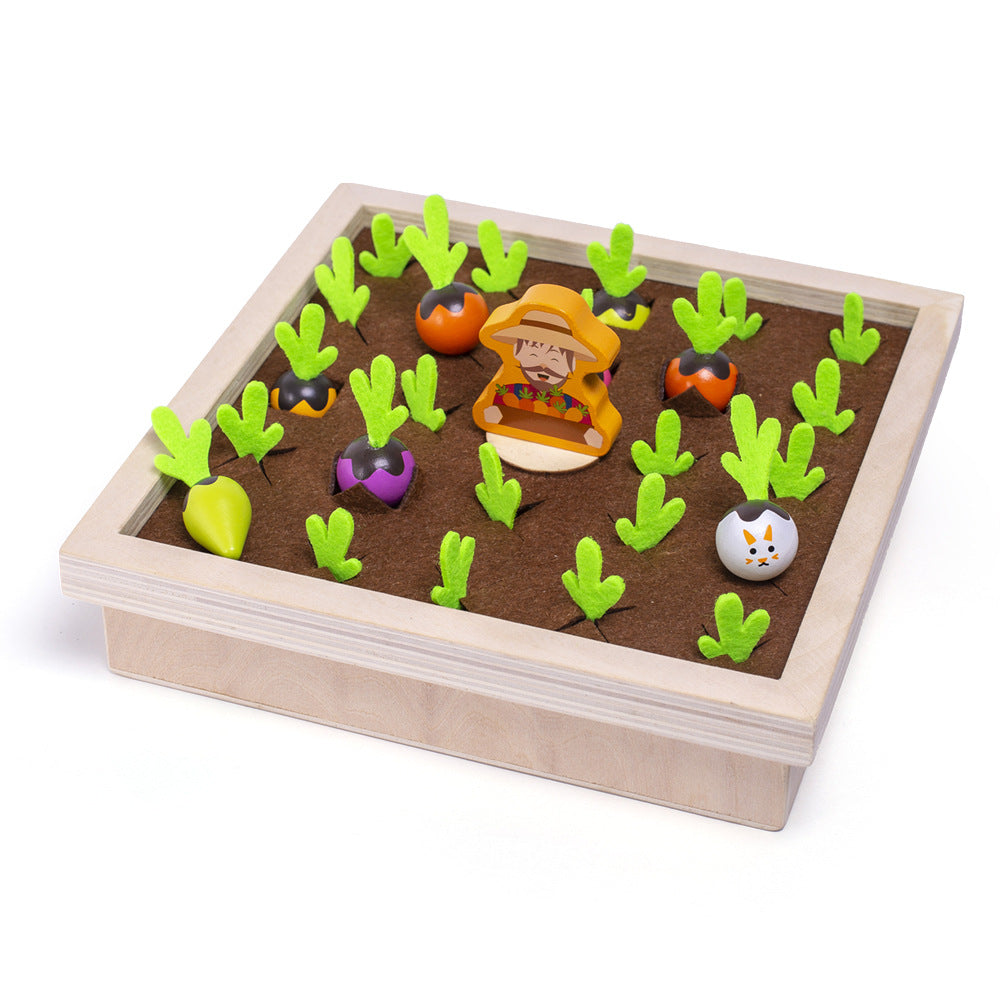 Wooden Vegetable Memory Game for Screen-Free Learning