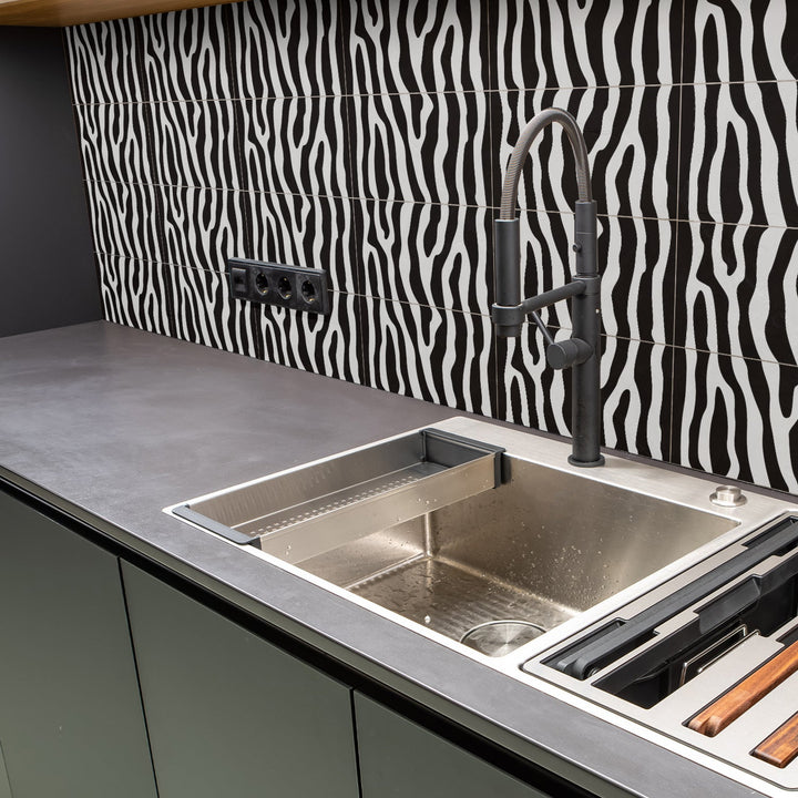 Zebra Brick Wall Stickers for Dramatic Backsplash Makeovers