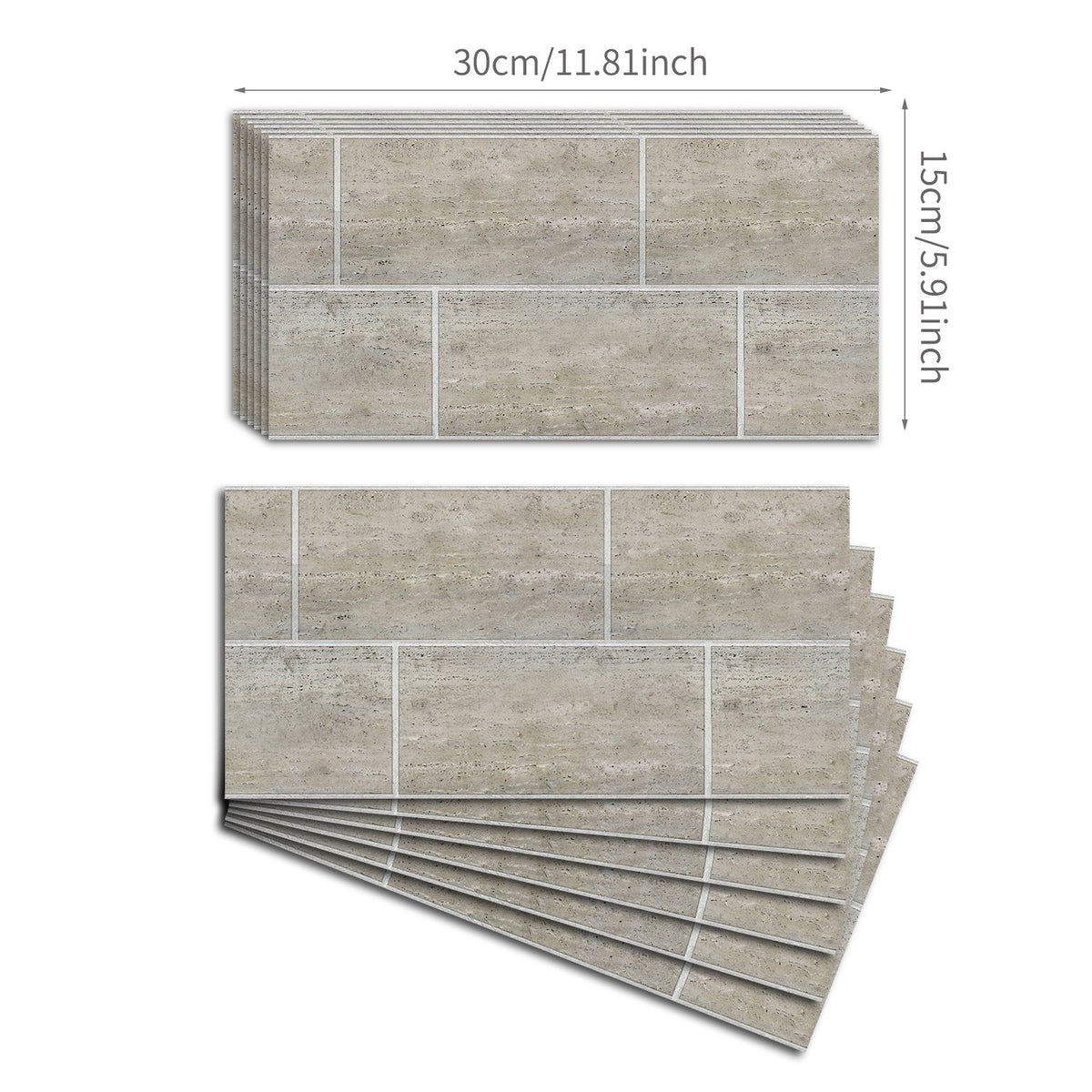Faux Brick Peel-and-Stick Wall Panels for Kitchen & Bath