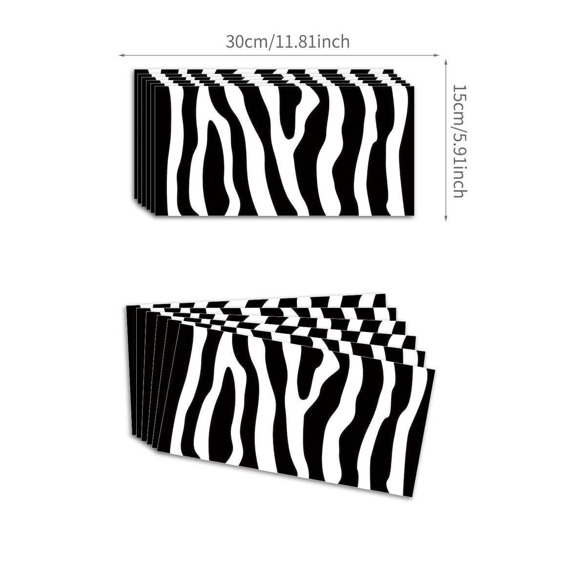 Zebra Brick Wall Stickers for Dramatic Backsplash Makeovers