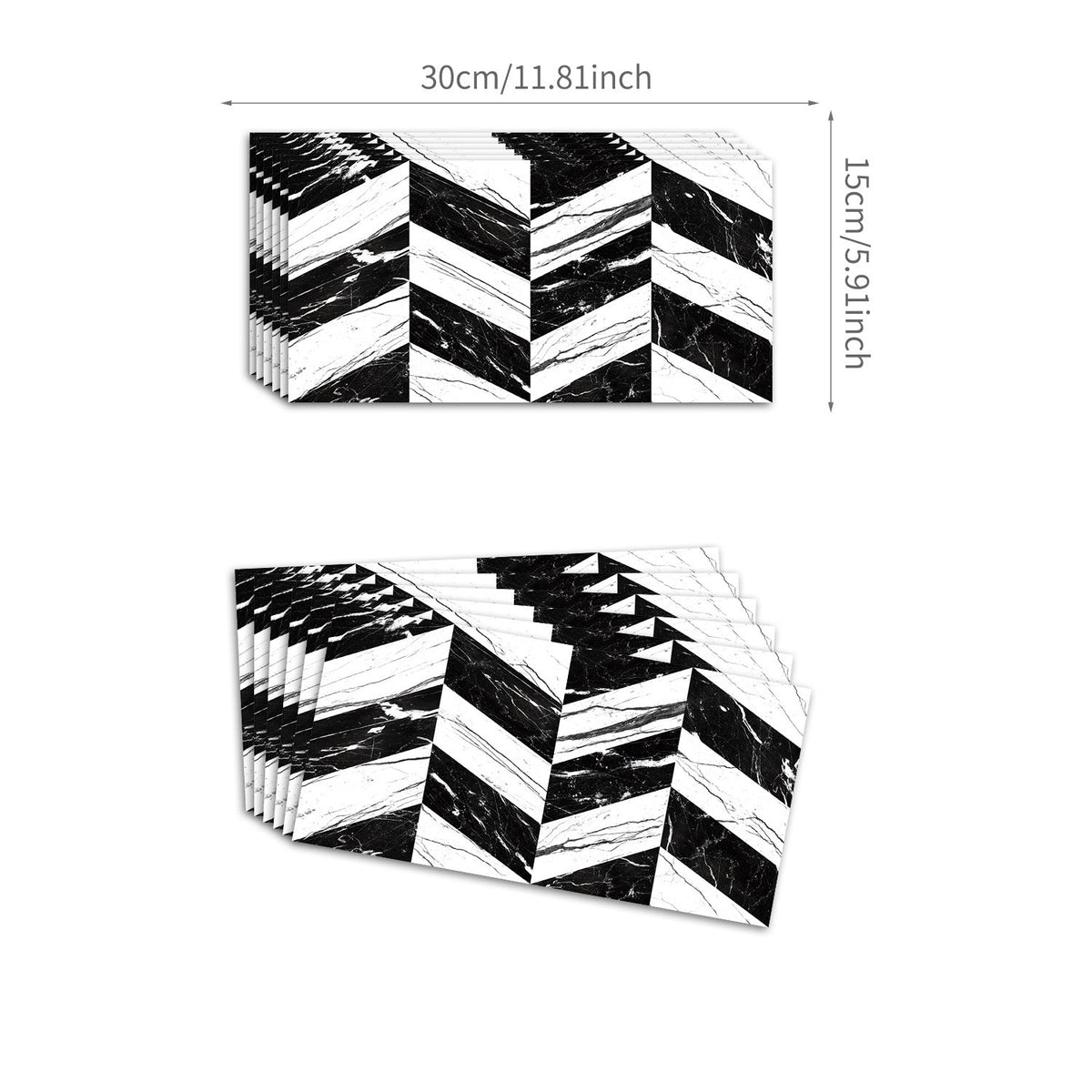 Marble-Look PVC Backsplash Stickers for Easy Makeovers