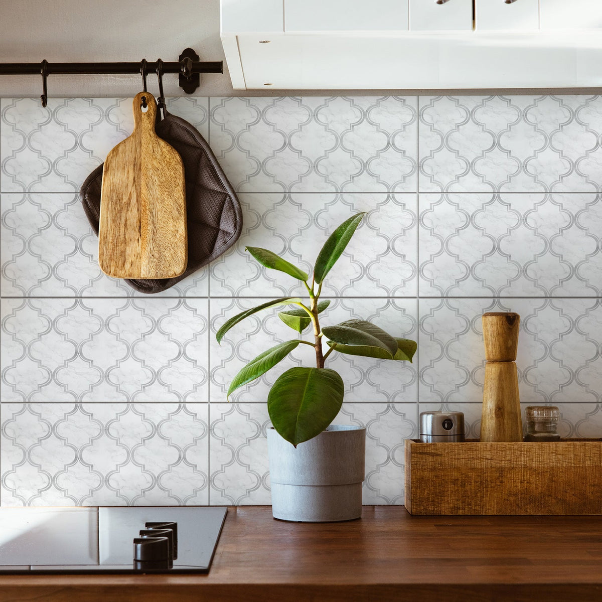 Peel-and-Stick Backsplash Tiles for Easy Wall Updates