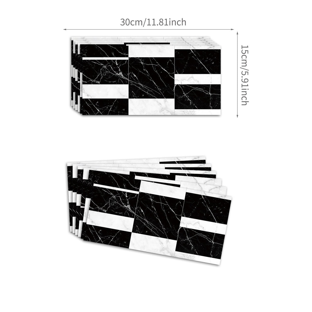 Marble Mosaic Tile Stickers for Quick Backsplash Makeovers