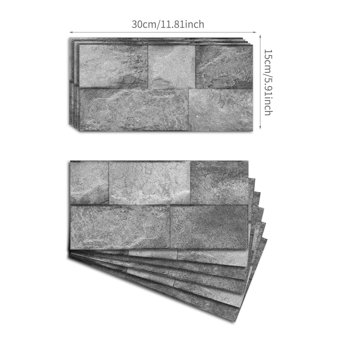Gray Brick Wall Stickers for Fast Industrial Decor