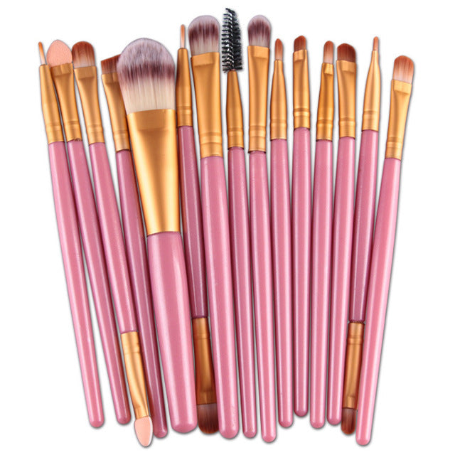 15-Piece Makeup Brush Set for Smooth, Precise Looks
