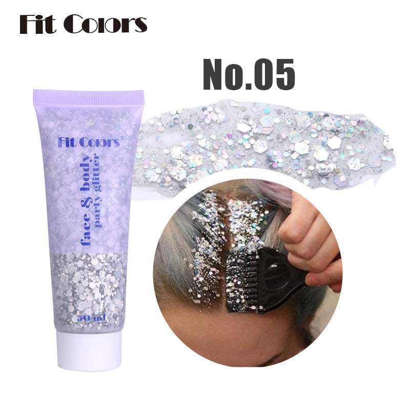 Face & Body Glitter Gel Makeup for Dazzling Sparkle