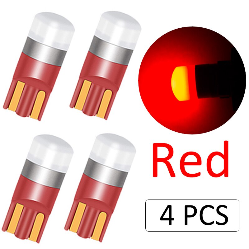 194 LED Bulb — T10 W5W 3030 10‑Pack Brighter Interior Light