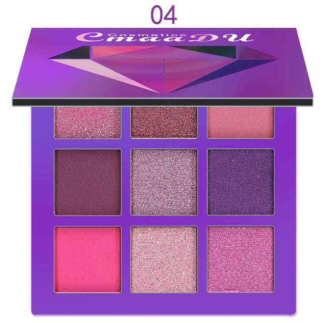 9-Color Eyeshadow Palette for Bold, Colorful Looks